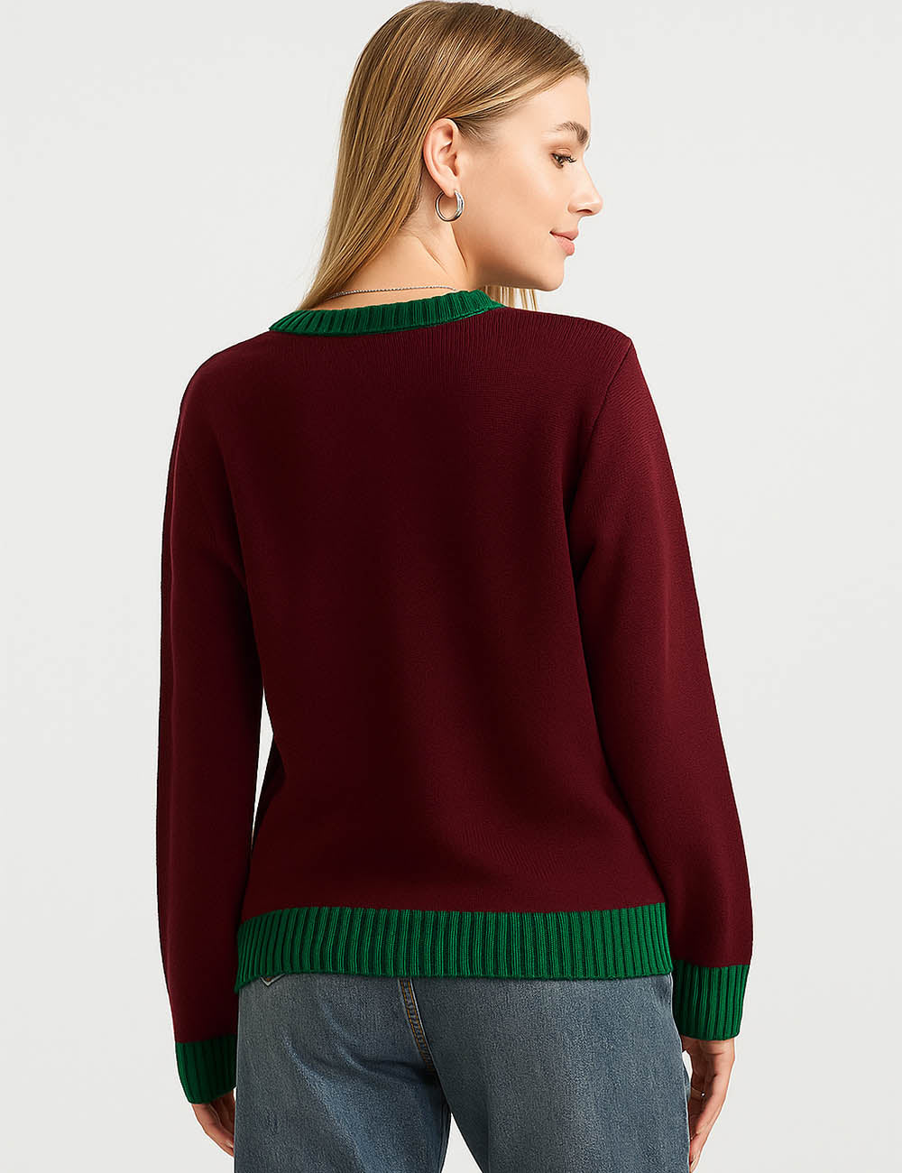 Ladies Christmas 2025 Santa Claus Holiday Sweater