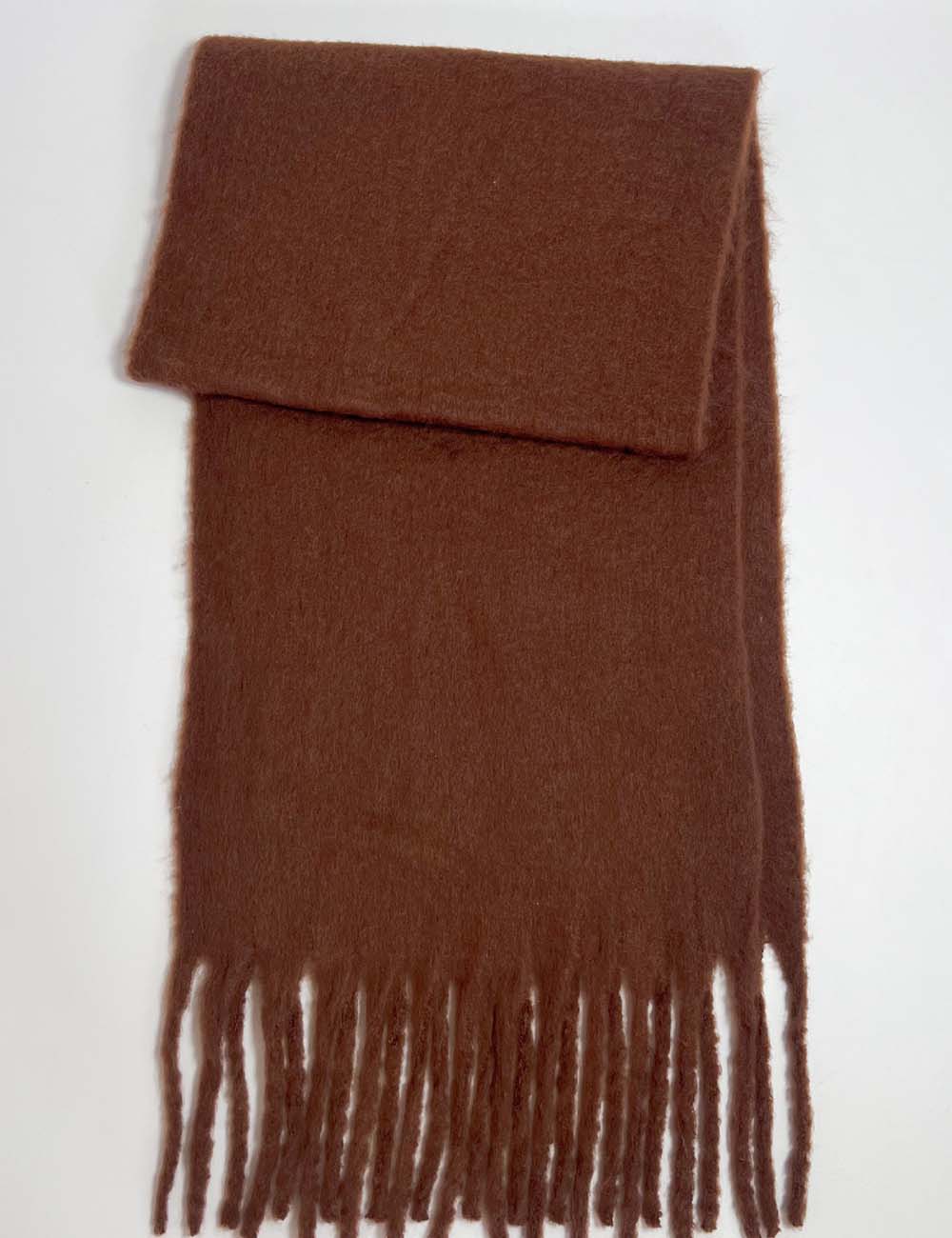 Ladies Solid Color Tassel Shawl Knit Scarf