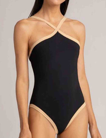 Ladies Halter Basic One Piece Swimwear