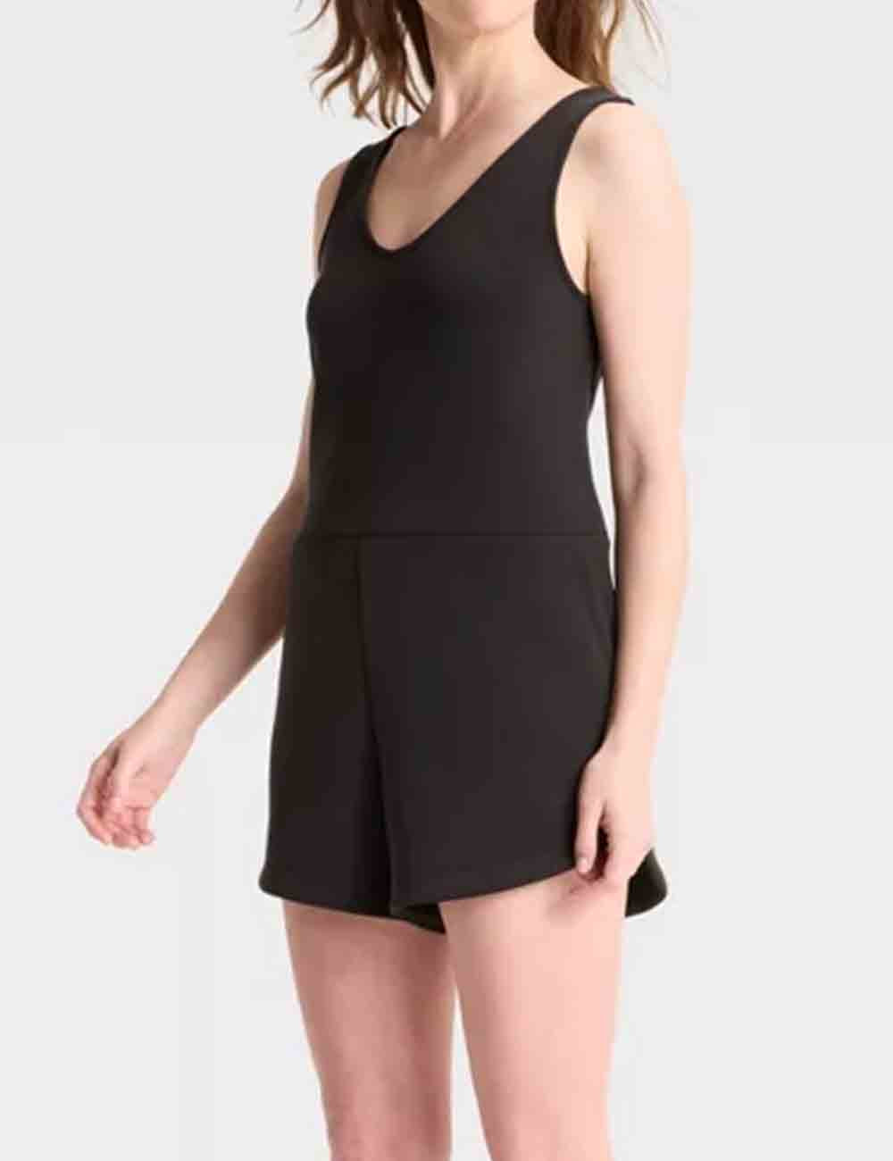 Ladies V-Neck Sleeveless Wide Leg Romper