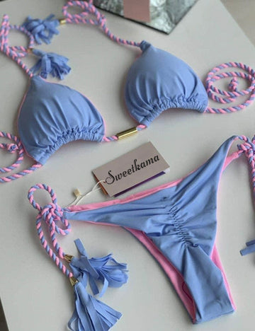 Swimsuit Strape Shoulders 2PCS Beach Bikini Set GY02