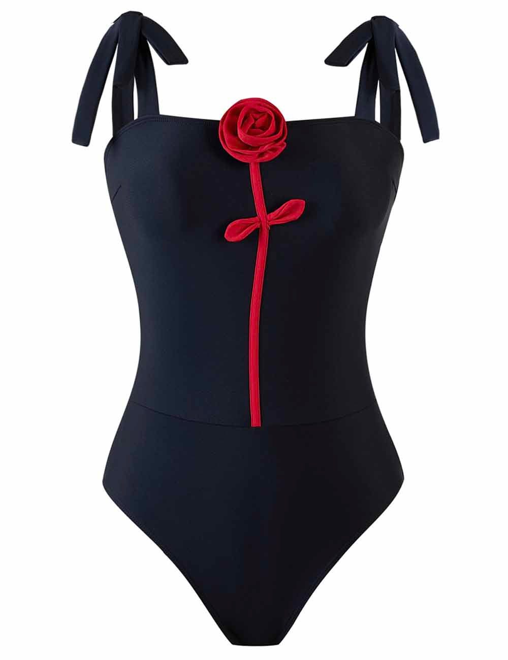 Ladies String Shoulder One Piece Swimwear with Salong