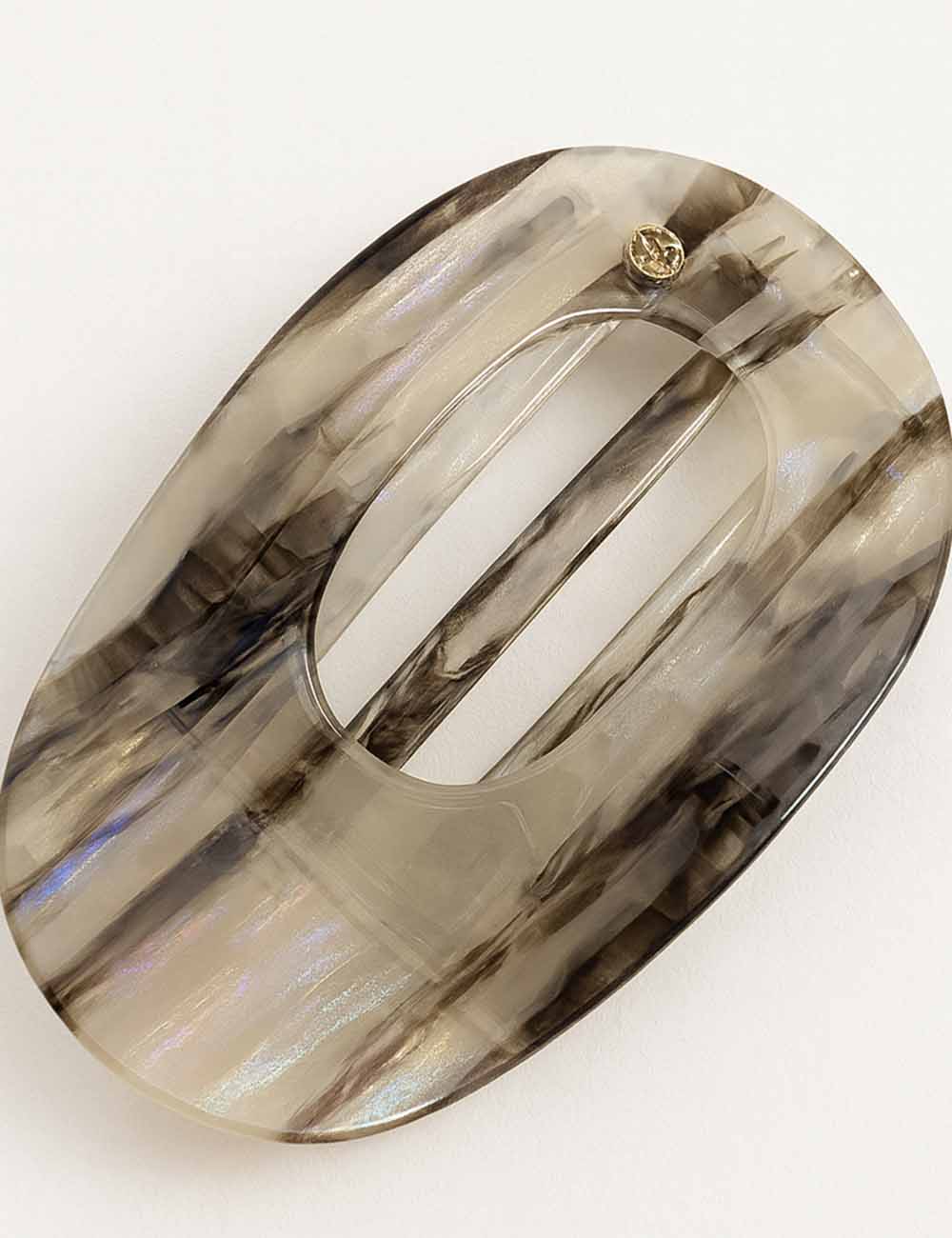 Ladies Fashion Tortoiseshell Abalone Flat Claw Hair Clip
