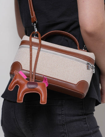 Ladies Color Block Cavans Shoulder Bag SKAB50260