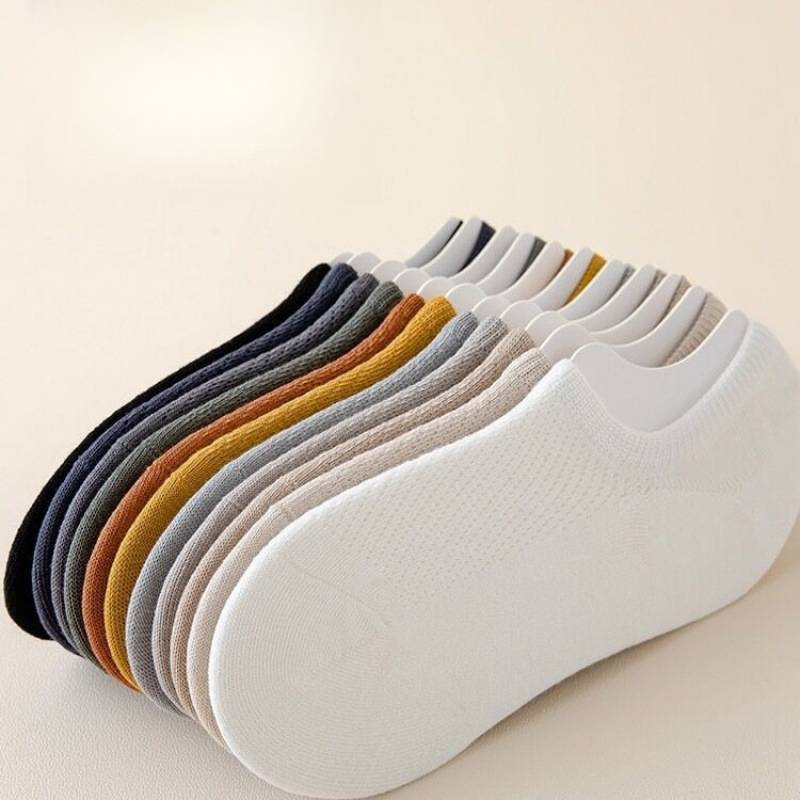 Ladies See Sheer Basic Knit Boat Socks SKAS50003