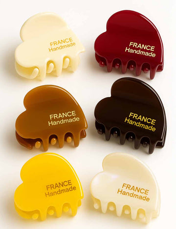 Ladies Sweet Heart Glossy Mini Hair Clip