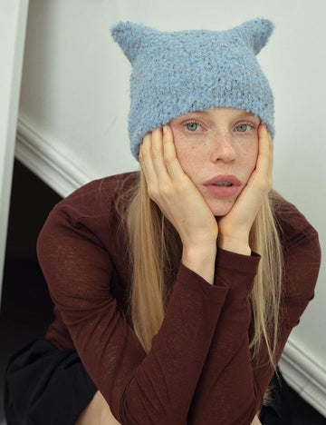Ladies Solid Color Bear Shape Hat YH4076