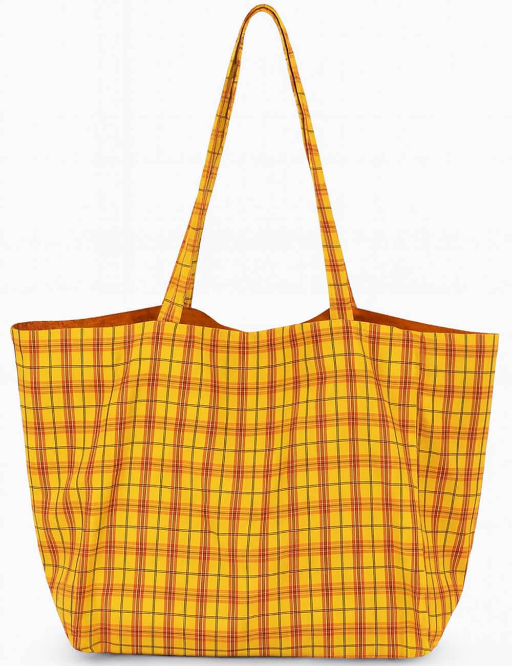 Ladies Plaid Double Sided Large Capacity Shoulder Tote Bag