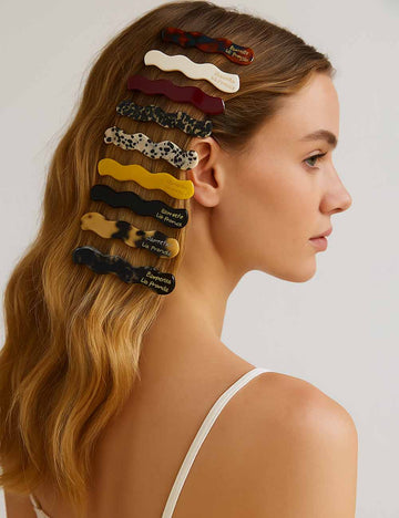 Ladies Simple Vintage Geometric Duckbill Hair Clip 2PCS Set