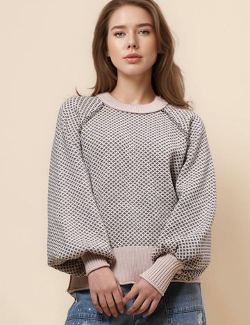 Ladies Everyday Round Neck Pullover Sweater SKT41044