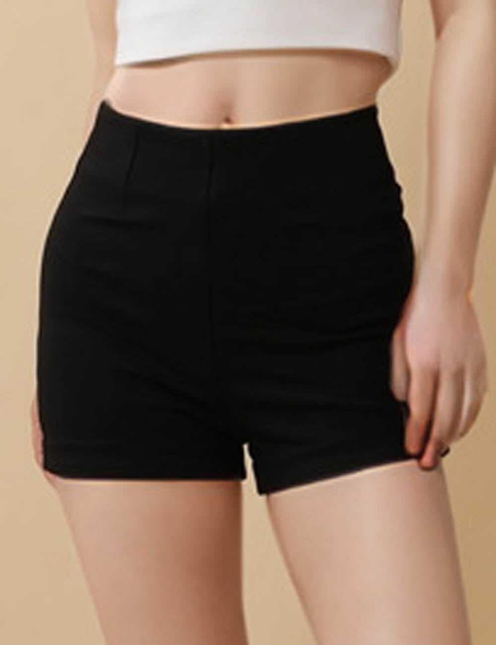 Ladies Solid Color Pull-On Shorts