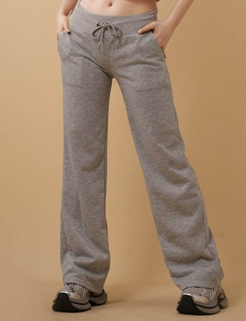 Ladies Elastic Waist String Tie Straight Leg Pants 8SKP51325