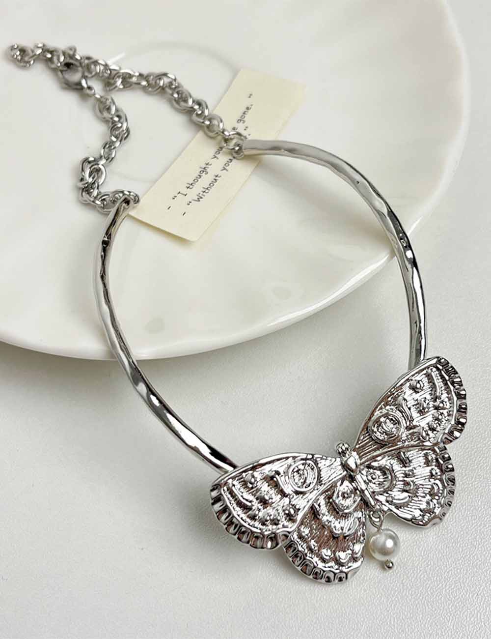 Ladies Vintage Butterfly Pearl Bracelet