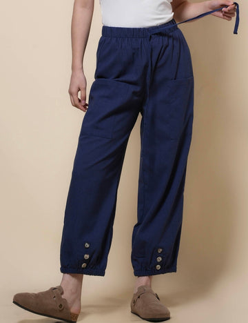 Ladies String Tie Waist Casual Everyday Pants SKP41275