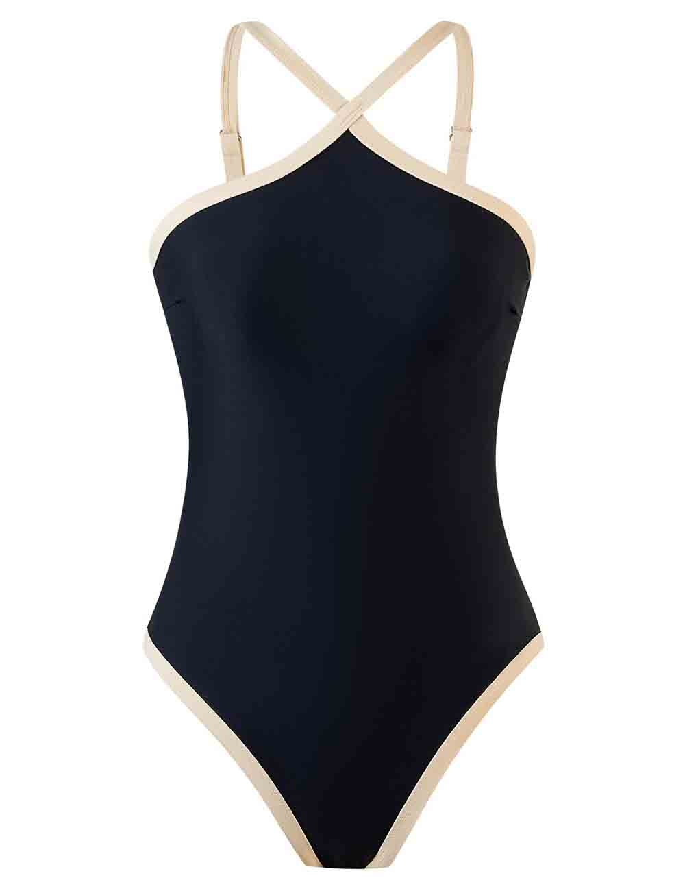 Ladies Halter Basic One Piece Swimwear