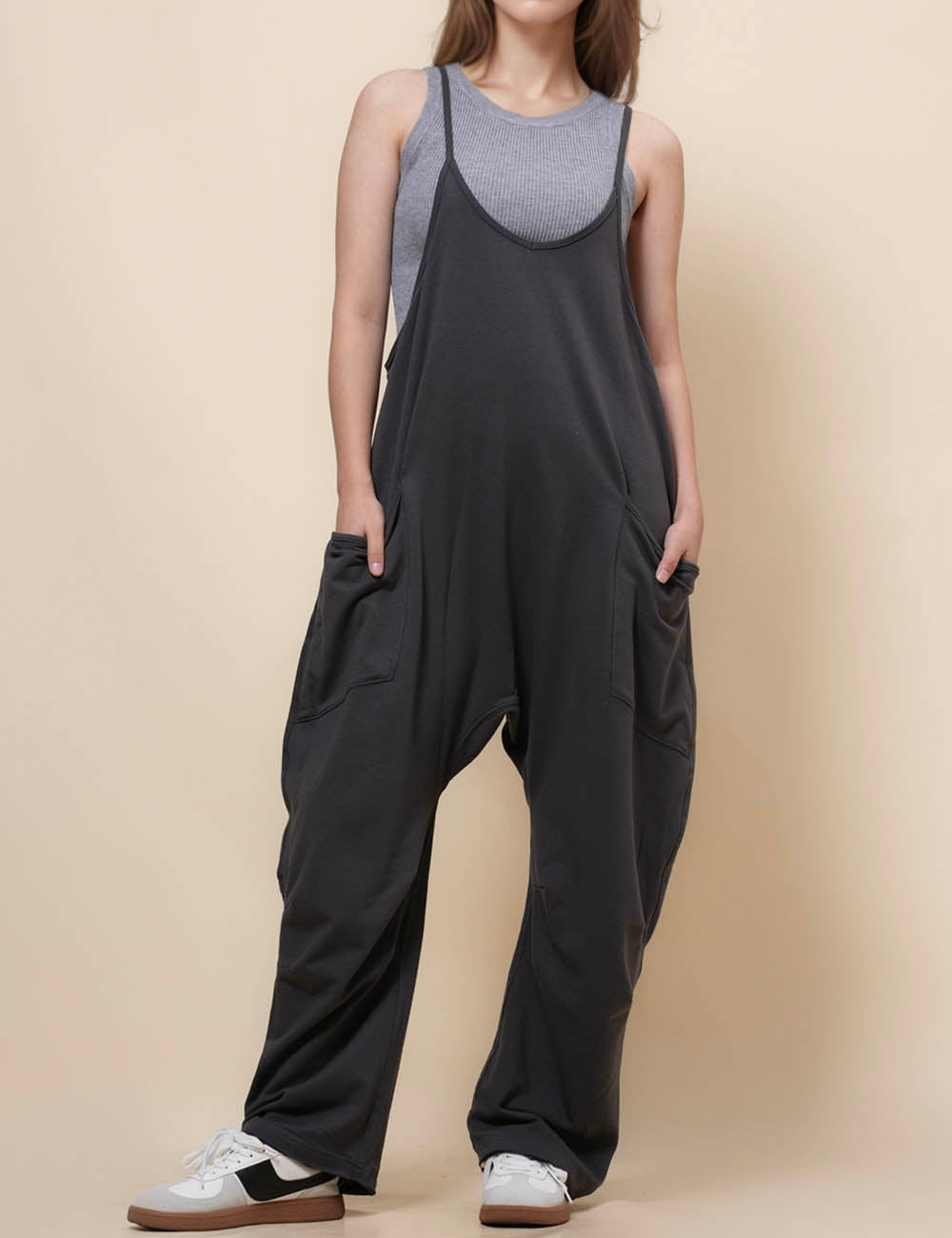 Ladies String Strape Overall Sleeveless Jumpsuit SKJ23103