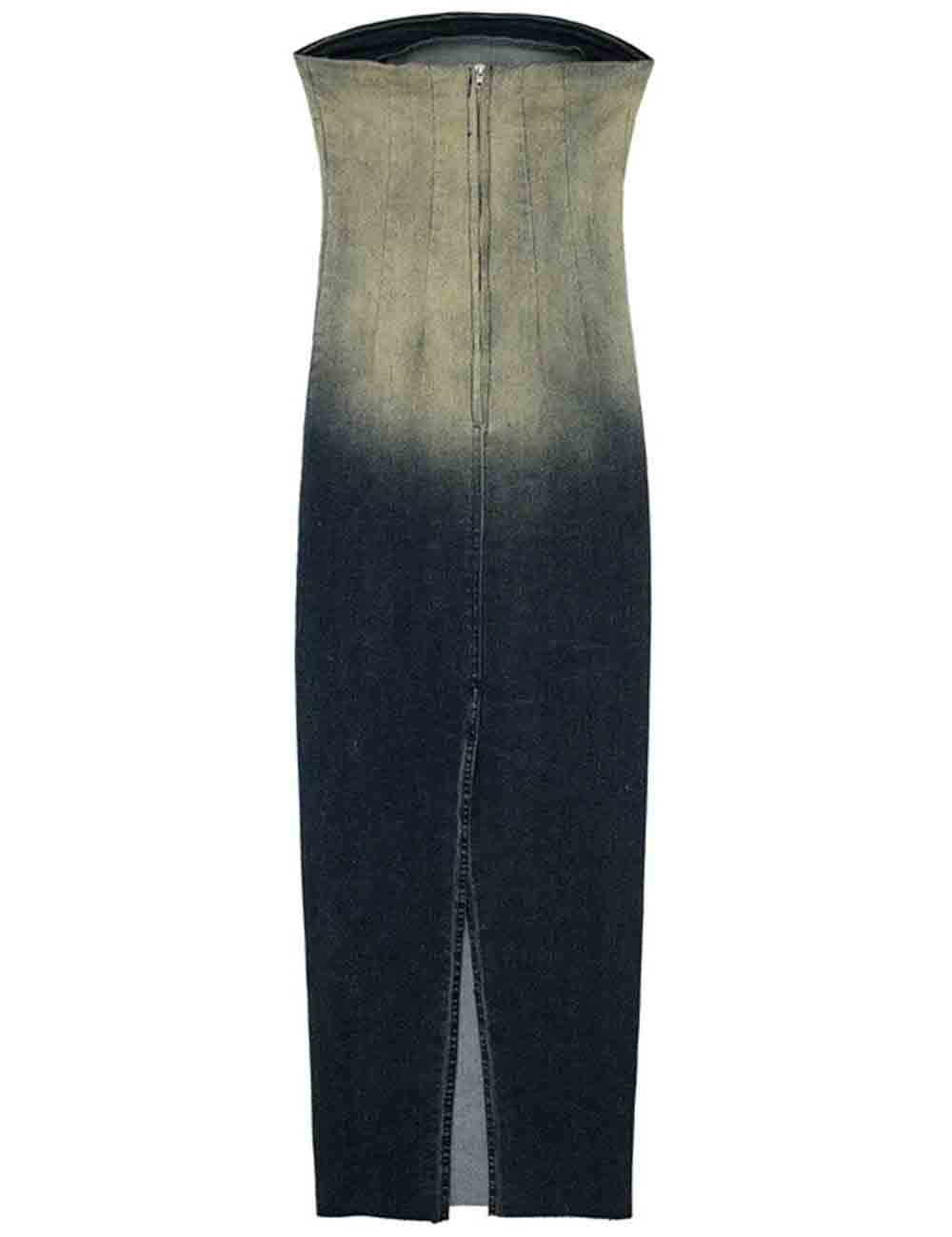 Ladies Tube Dress Bodycon Denim Midi Dress SKD50085