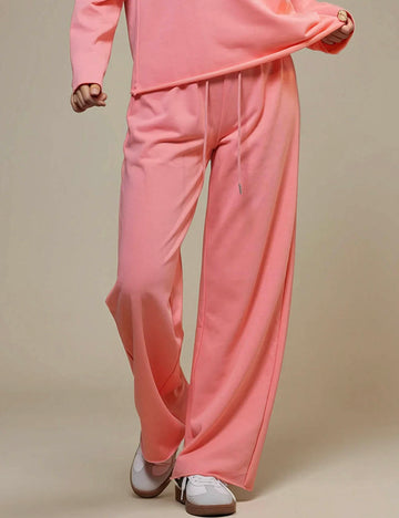 Ladies Elastic Waist Wide Leg Sweatpants SKST50780B