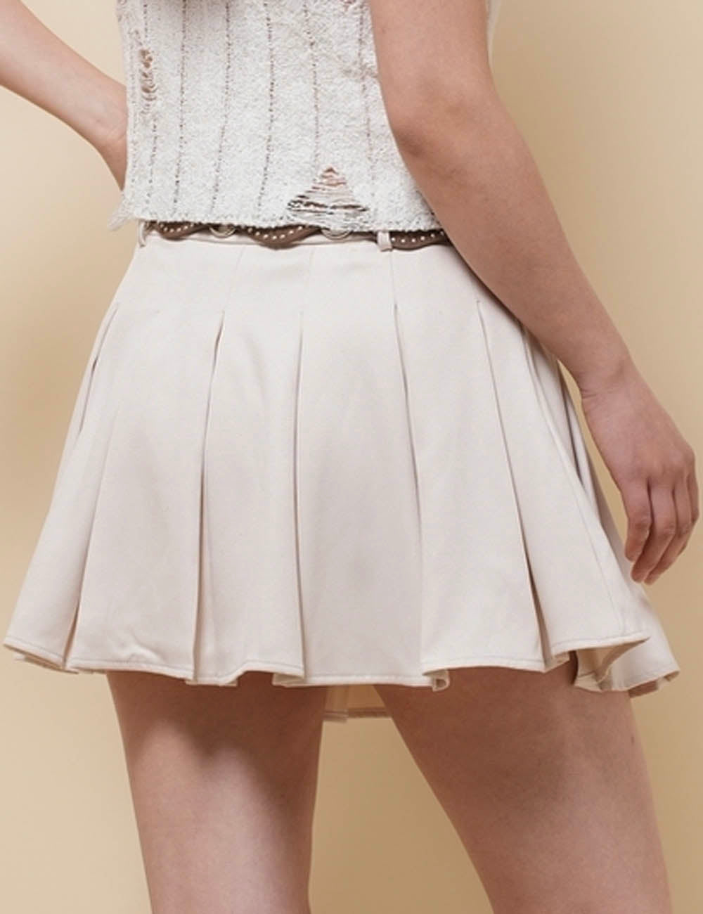 Ladies Mid Waist Basic Mini Skirt SKS51085