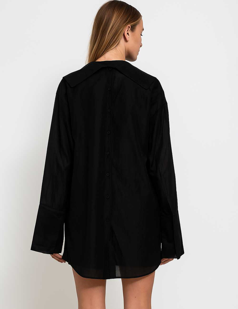 Ladies Flower Embroidery Button Down Shirt & Shorts Set