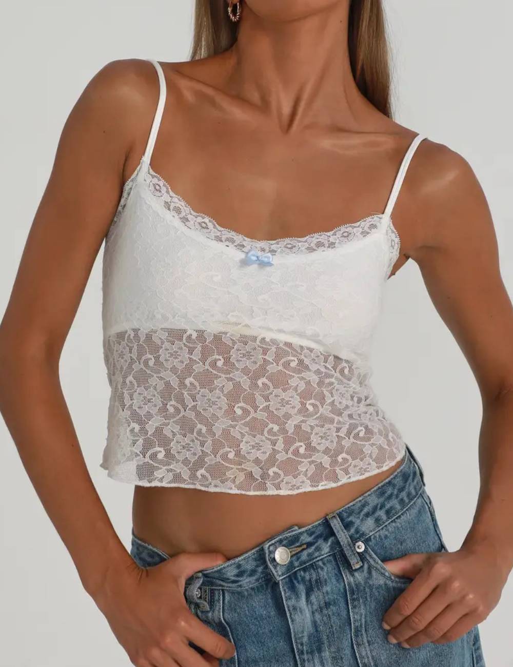 Ladies Floral Lace See Shee Camis SKT41116