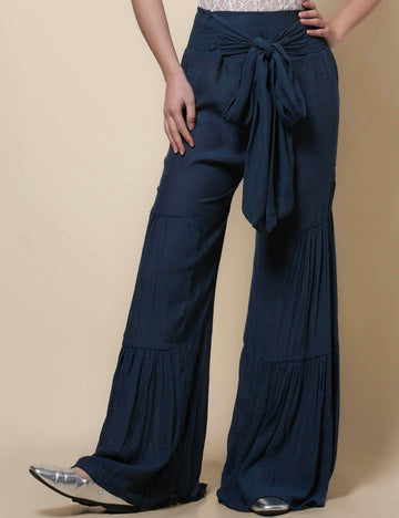 Ladies Ruffle Light Flare Leg Pants SKP41104