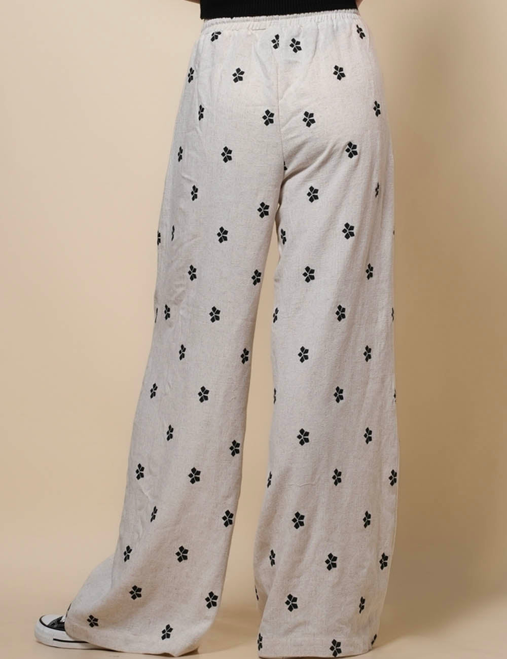 Ladies Embroidery Linen Loungwear Pants SKP50459