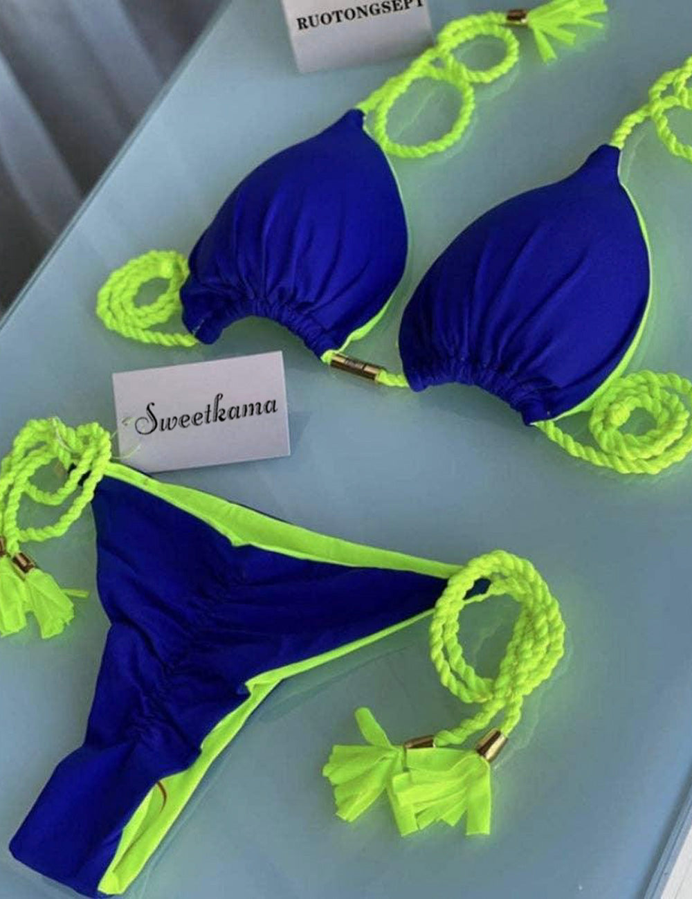 Swimsuit Strape Shoulders 2PCS Beach Bikini Set GY02