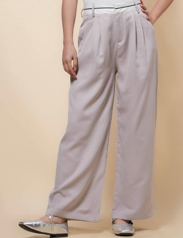 Ladies Color Block Wide Leg Daily Pants SKP41204