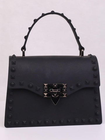Ladies Solid Color Rivets Mini Handbag SKOB077