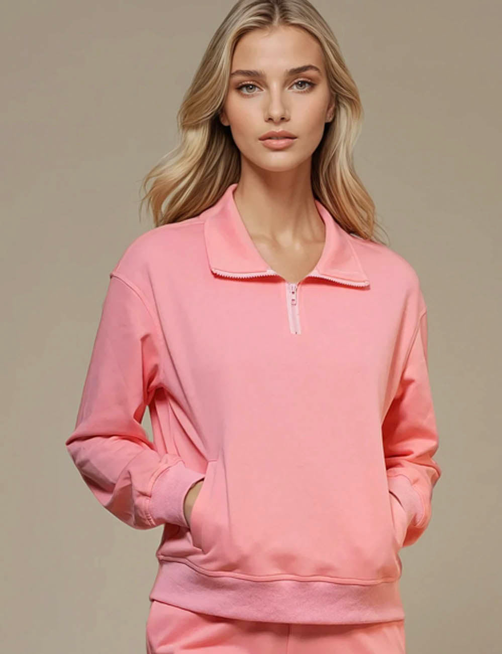 Ladies Pullover Sweatshirt Loungewear Top SKST50772T