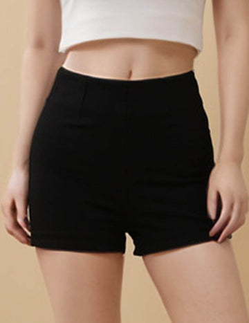 Ladies Solid Color Pull-On Shorts