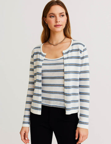 Ladies Solid Color Hollow Out Pullover Short Sleeves Knit Top