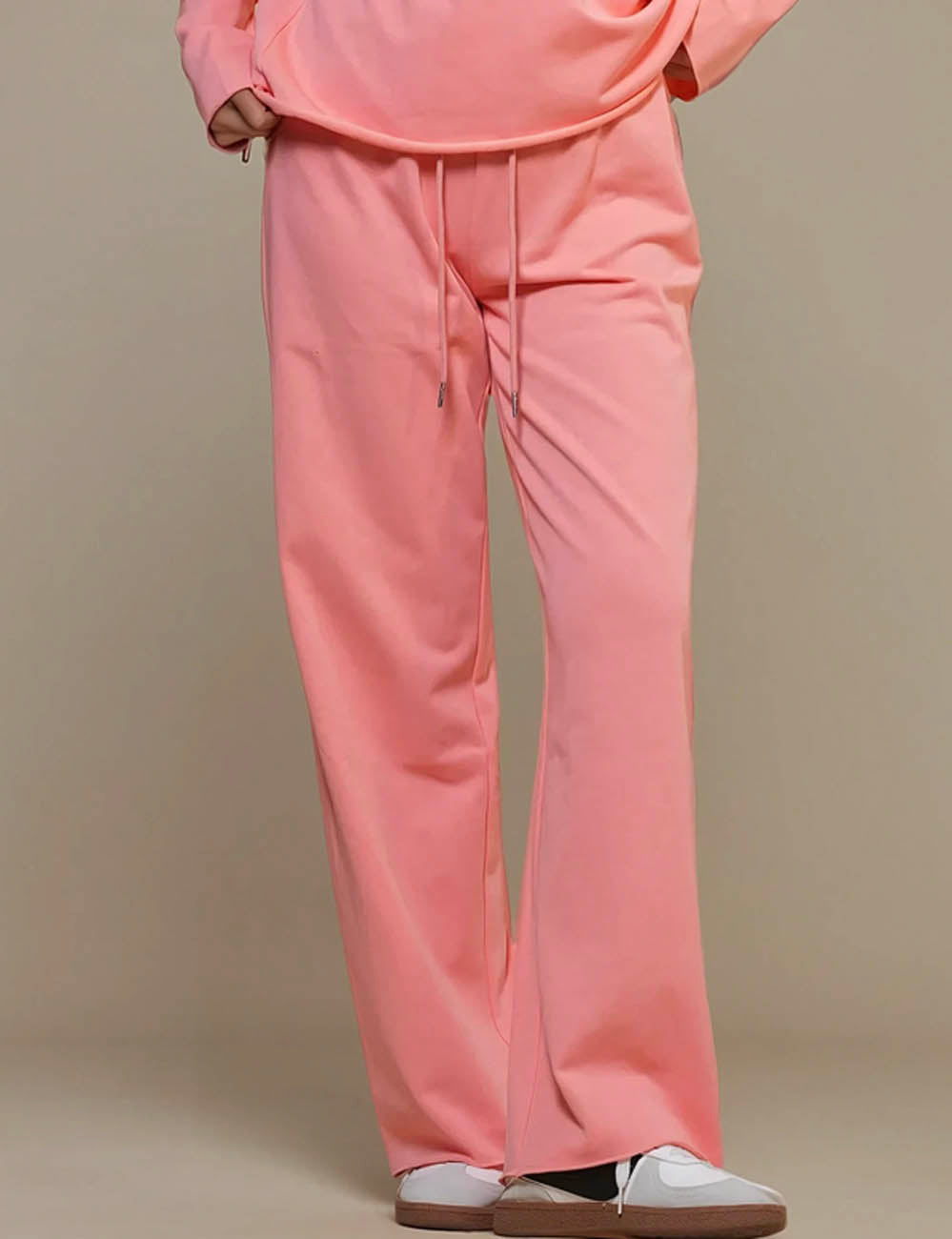 Ladies Elastic Waist Wide Leg Sweatpants SKST50780B