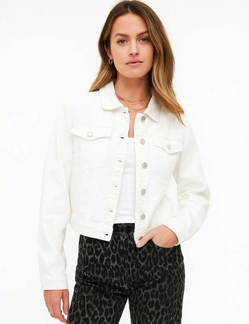 SWEETKAMA Ladies Solid Color Turn-Down Collar Everyday Denim Jacket 8268