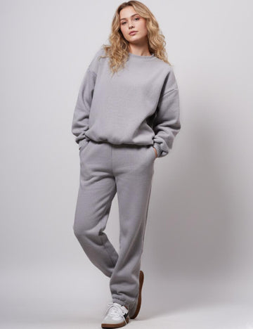 SWEETKAMA Ladies Solid Color Hoodie and Pants Sets