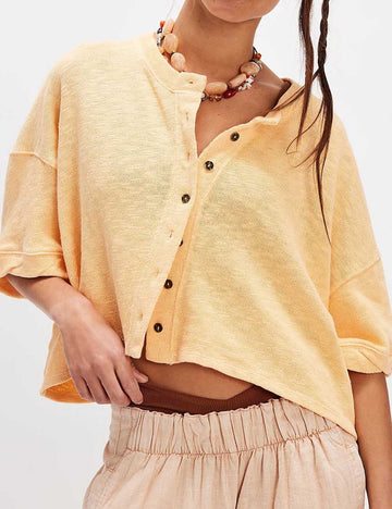 Ladies Solid Color Midi Sleeves Knitted Cardigan