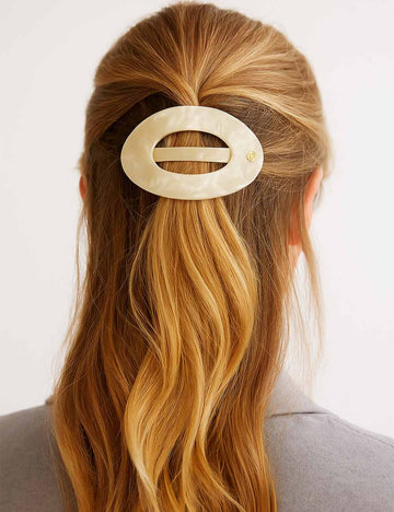 Ladies Fashion Tortoiseshell Abalone Flat Claw Hair Clip