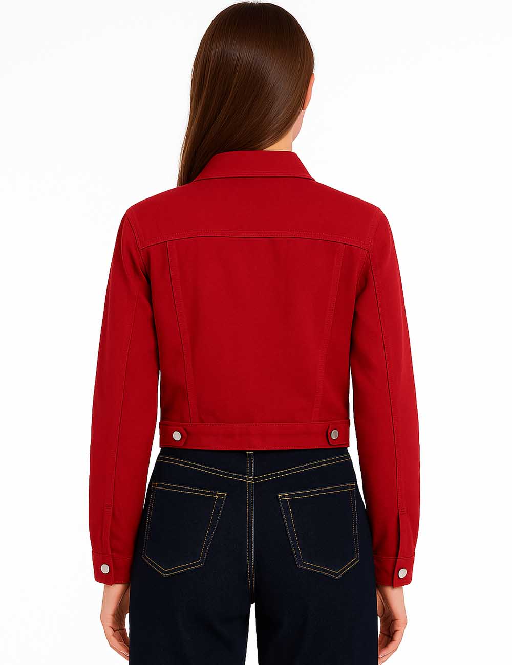 SWEETKAMA Ladies Solid Long Sleeves Turn-Down Collar Jacket 8268