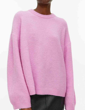 Ladies Round Neck Pullover Long Sleeves Sweater