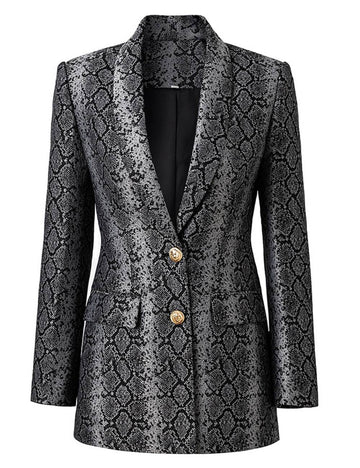Ladies V-Neck Long Sleeves Snake Blazer SKT51050
