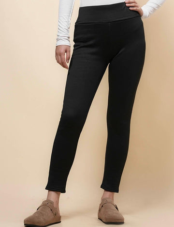 Ladies Inside Fleece Velvet Legging Pants SKP4983