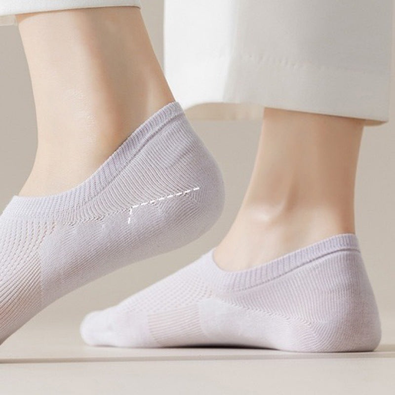Ladies Hollow Out Knit Boat Socks SKAS50014