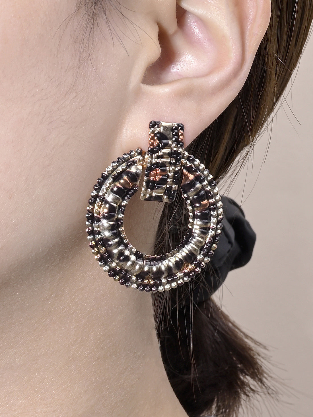 Ladies Leopard Water Dropped Pandent Earrings SKAJ4225