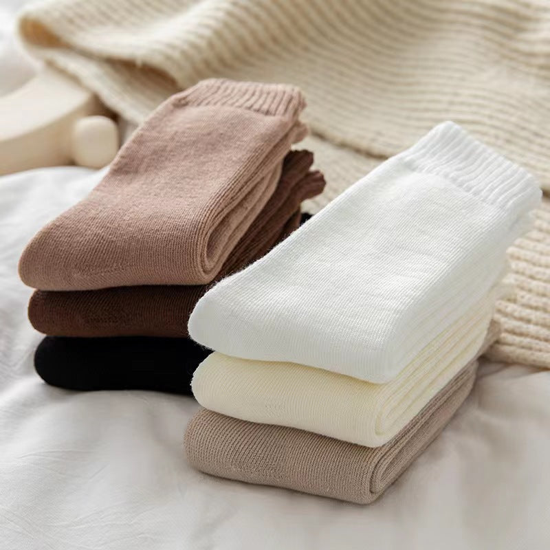 Ladies Inside Velvet Solid Color Socks SKASC4182