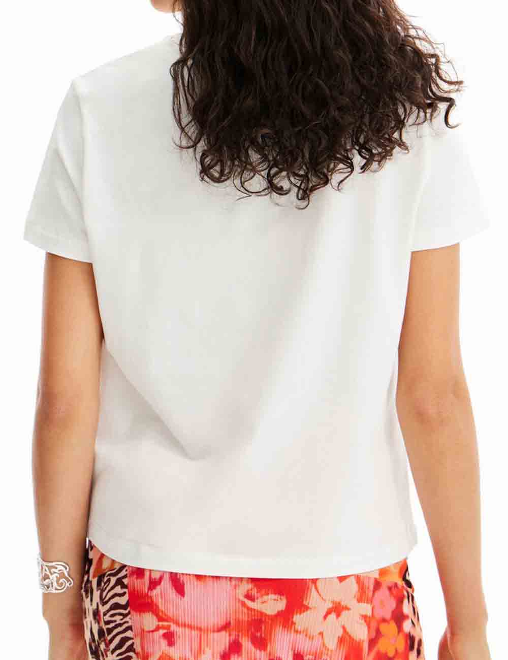 Ladies Floral Print Short Sleeves T-Shirt