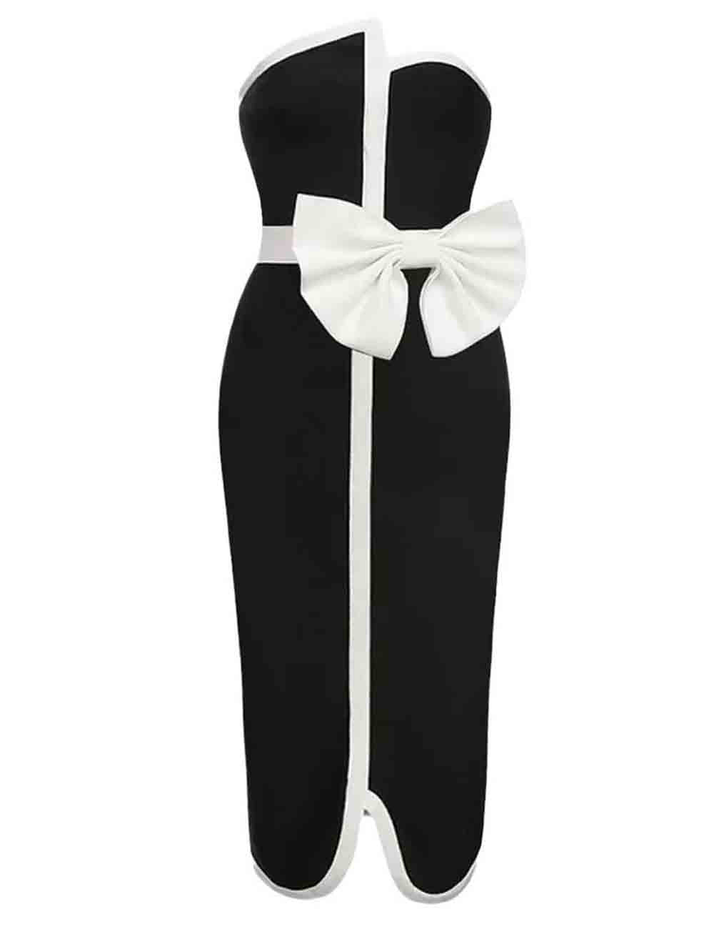 Ladies Bowknot Back Open One Piece Swimwear with Salong