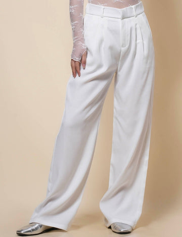 Ladies High Waist Stright Leg Everyday Pants SKP41197