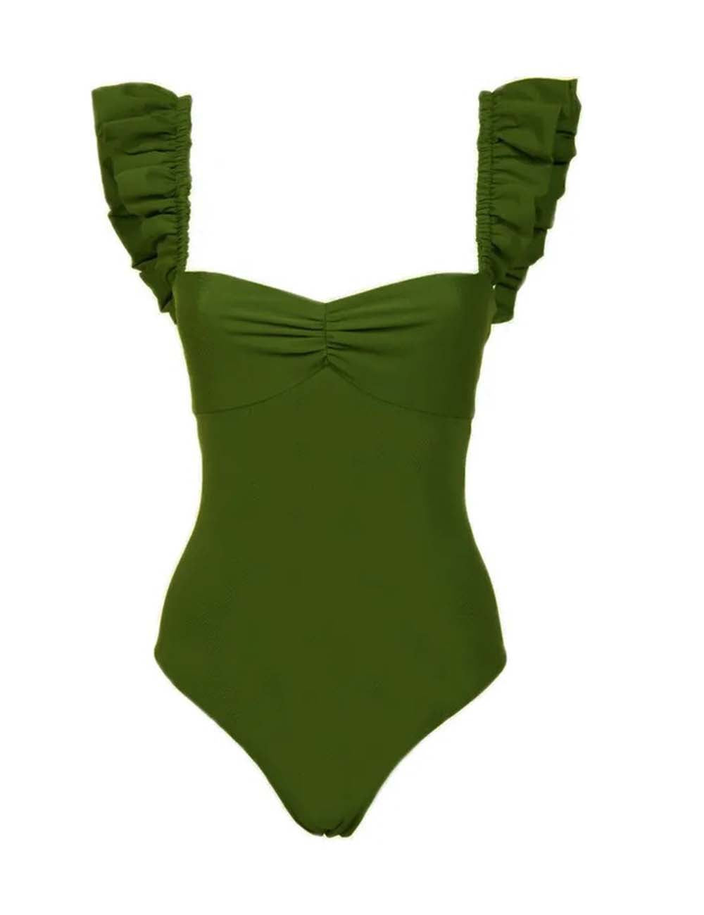 Ladies Back Open One Piece Swimwear with Salong