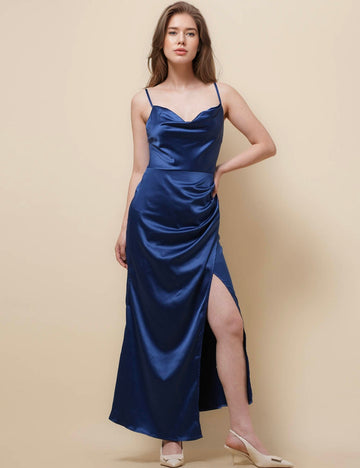 Ladies String Shoulder Party Maxi Dress SKD51082